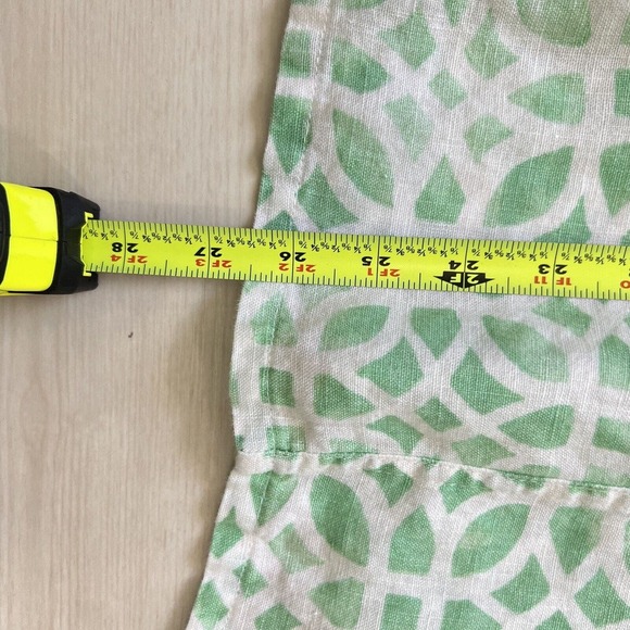 JM Collection Women’s Sz 12 100% Linen 3/4 Sleeves Blouse Green Pockets EUC - Picture 10 of 10